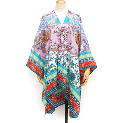 China QUICK DRY custom floral design printed mini cotton kimono cardigan women coat streetwear for sale