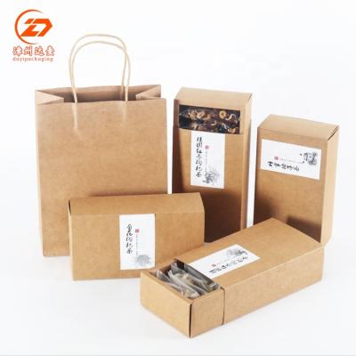 China Factory Production Handmade Kraft Paper Boxes Recyclable Tea Bags Paper Packaging Box for sale