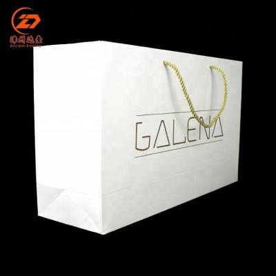 China Wholesale Customized Size And Low Price Recyclable Gift White Fancy Paper Bag for sale