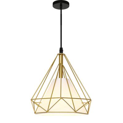 China Modern Lamp Shade Frames Colorful Metal Triangle Wrought Iron Pendant Rustic Chandeliers for sale