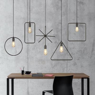 China Modern Design Retro Industrial Iron Hanging Light Loft Industrial Pendant Lamp For Restaurant for sale