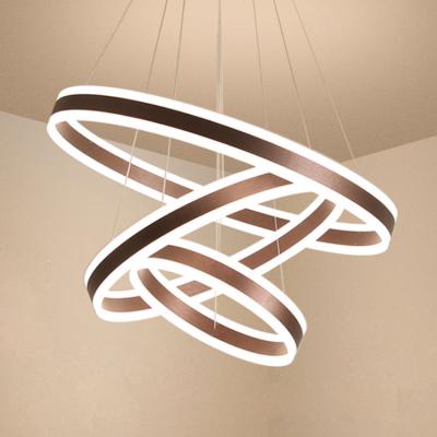 China Modern Home Modern Gold Round Aluminum Pendant Light Hotel Bedroom Hotel Decoration Ceiling Led Chandelier for sale