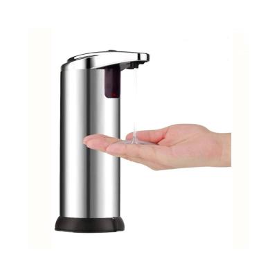 China Modern Stainless Steel 250ML Bathroom Kitchen Soap Dispenser Induction Hotel Portable Automatic Soap Dispenser for sale