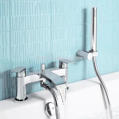 China Slide Bar Spa Faucet Shower Set With Brass Body Jet And Tub Faucet for sale