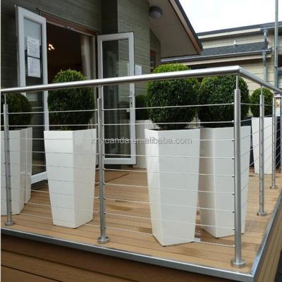 China Modern Outdoor Yard Inox Deck Wire Railing Cost Cheap Stainless Steel Cable Railing Post Tension System For Sale for sale