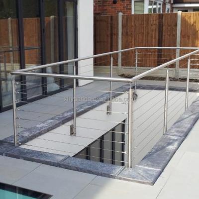 China Yard Post Design Modern 316 Stainless Steel Cable Railing Handrail Railing for sale