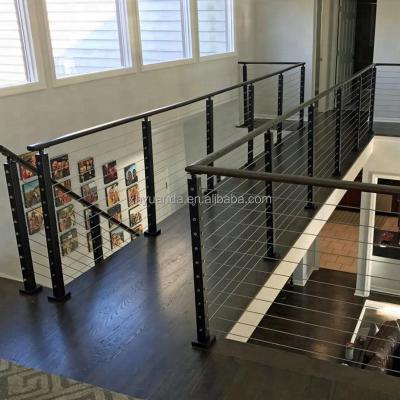 China Modern Cheap French Yard Deck Railing Balcony Stainless Steel Cabl Railing for sale