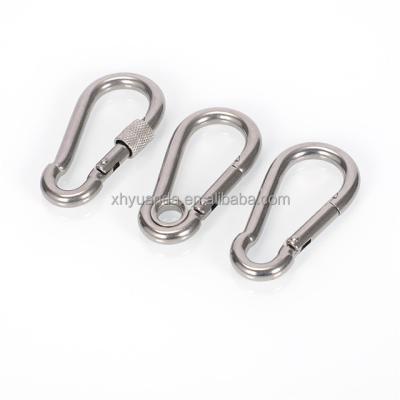 China Wholesale Custom Heavy Industry Yard Safety D Pillar Form Swivel Carabiner Key Chain for sale