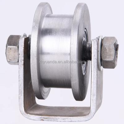 China Modern Yard Sliding Gate Ugrooved Wheels Track 50mm for sale