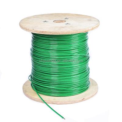 China Construction Yard Steel Cable Plastic Covered PVC Coated Stainless Steel Wire Rope Price for sale