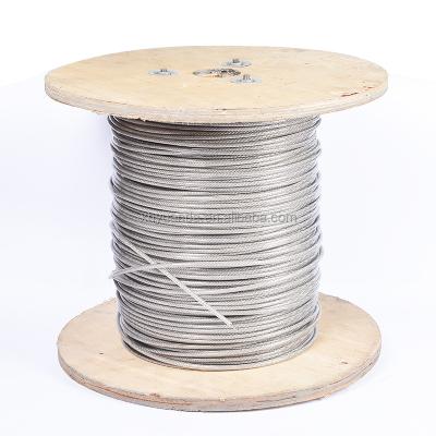 China Construction yard 304/316 stainless steel non-magnetic coated wire rope for sale for sale