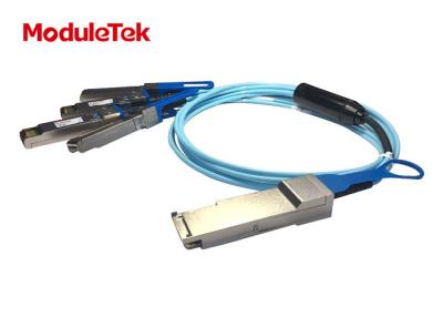 中国 4x10G SFP+の平行のファン・アウト活動的な光ケーブル100mへの40G QSFP+ 販売のため