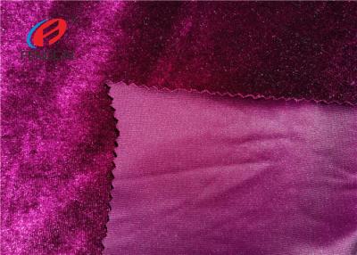 China Soild Color Brushed KS Velevt Polyester Velvet Fabric , Koren Velvet Fabric For Garment for sale