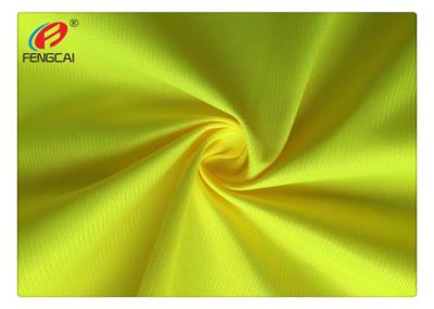 China EN20471 Bright Yellow Polyester Fluorescent Fabric Reflective For Police Uniform for sale