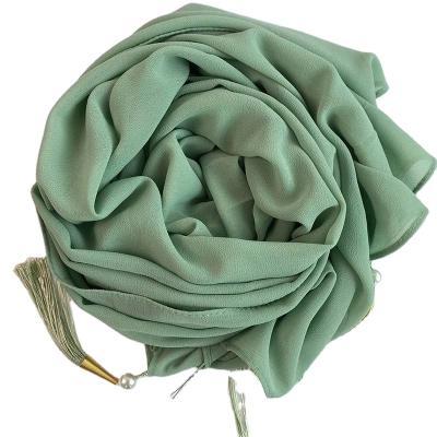 China Long Muslim Muslim Hijab Scarf With Tassel Summer Scarf Cheap Scarf With Tassel BESTELLA for sale