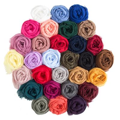 China Factory Direct Solid Color Ply Cotton And Ply Canvas Short Beard Solid Color Cotton Muslim Hijab Scarf for sale