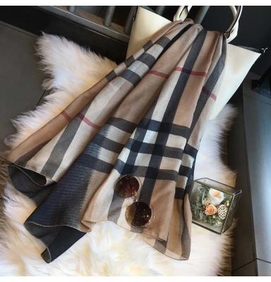 China New 90*180CM Cotton Encryption Bali Yarn Printing and Long Thin Printing Cotton Plaid Scarf Canvas Scarves for sale