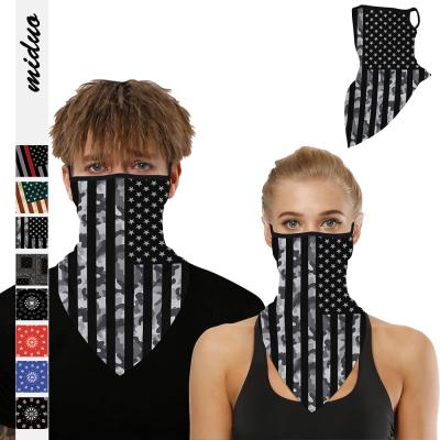 China Protect Windproof Promotional Digital Print Long Triangle Scarf Breathable Outdoor Face Riding Custom Bandana for sale