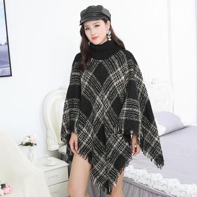 China soft sunscreen & 2021 New Ladies Cape Shawl Wholesale Autumn Winter Dual-Use Thick Plaid Comfortable Airy Scarf for sale