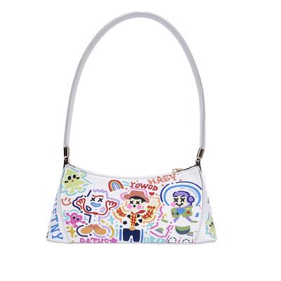 China 2021 fashion new CIA bag fashionable female graffiti bag fashion personality armpit portable shoulder bag for sale