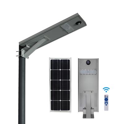 China ROAD High Efficiency All In One 50W LED Solar Street Light Waterproof Outdoor Solar Street Light for sale