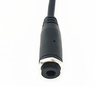 China Multimedia 4 Pole 3.5 mm male to aux extension cable. female cable stereo with locking screw for sale