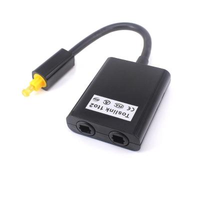 China Digital Toslink Fiber Optic Splitter 1 To 2 Adapter (Black) Toslink Audio Cable for sale