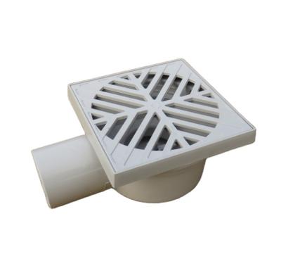 China GUIDA 721019 Modern Durable PVC Discharge Square Floor Drains With Plastic Shower Floor Drain for sale