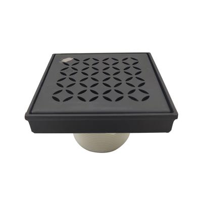 China Modern Guida Square Floor Trap Black Floor Drain Stainless Steel Main Body And Cover Drainage for sale