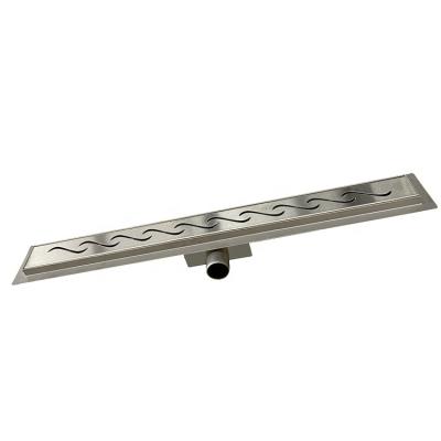 China Modern Customize Different Concealed Linear Panel Stainless Steel Shower Floor Drain With Side Outlet for sale