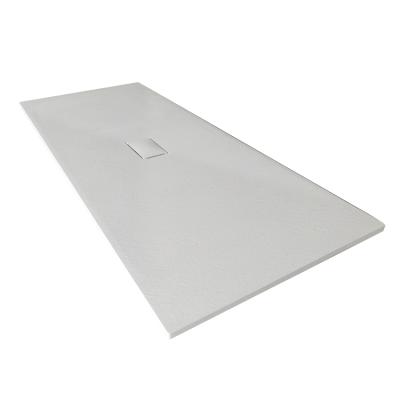 China Modern Shower Bath Tray Acrylic Customize Stone SMC Rectangular Shape Shower Tray for sale