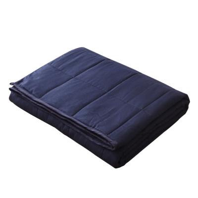 China Antistatic Custom Weighted Size /Fabric /Weight Amazon Success Navy Blue Blanket for sale