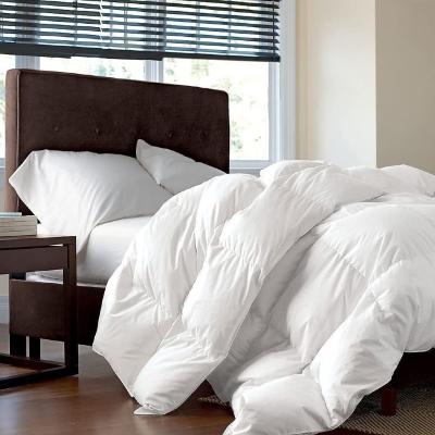 China Warm Durable And Super Warm 100% Cotton Box Construction Goose Feather Down Comforter Duvet for sale