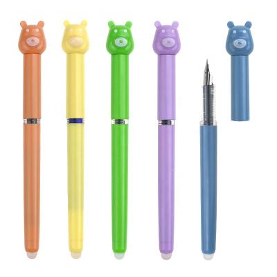 China 2021 stationery customs normal promotional cute kawaii cartoon temperature erasable gel ink pen with logo for sale