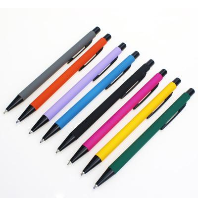 China Low Price Promotional Office Pen Luxury Metal Colorful Slim Ballpoint Pen With Custom Logo From China for sale