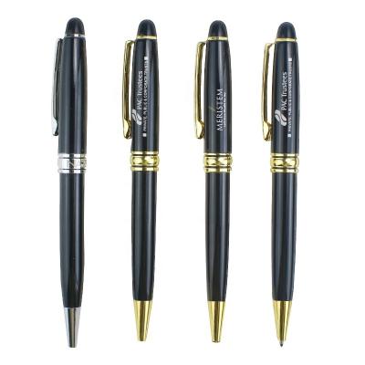 China Promotional wholesale luxury fashion logo twist metal gift high quality custom ballpoint pen from Pen Factory for sale