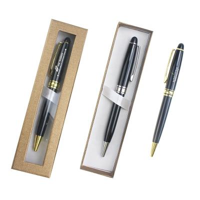 China Wholesale Promotion Advertising Pen Business Metal Ball Pen Promotional Luxury Twist Personalized Logo Gift Box Case for sale