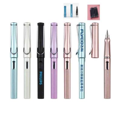 China Student back to school low moq plastic fountain pen with custom logo in stock for sale