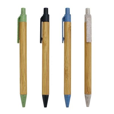 China Promotional Pen Customized Logo Recycled Pattern Paper Roll eco bamboo pen with biodegradable clip for sale