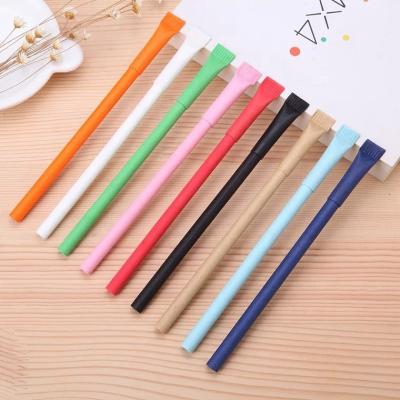 China Eco Friendly Recycled Toothpaste Shape Promotional Pen Rolling Paper Rolling Paper Ball Pen for sale