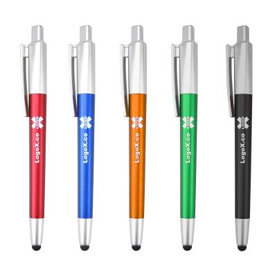 China Promotional Pen High Quality Customs Lead Light Logo Ballpoint Pen Laser Engraved Logo Touch Ballpoint Pen for sale