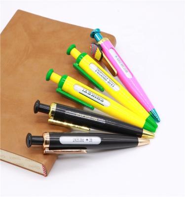 China Promotional Pen Window Advertising Message Bulk Multi Color Ball Pen Scrolling Plastic Tip for sale