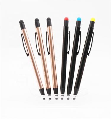 China Color touch stylus phone ipad gold metal tip single promotional ball pen cheap promotional custom pen new design for sale