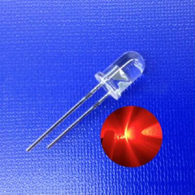 China 5mm 620nm Rot Farbe 45deg 13000mcd Hochintensitäts-LED-Diode für Sicherheitslicht zu verkaufen