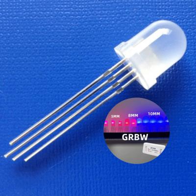 中国 8mm GRBW 4-In-1 SK6812 統合ドライバ アドレス可能なピクセル 丸い分散頭 LEDダイオード 販売のため