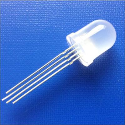 China 5V 10mm Adressierbare LED-Diode R G B Vollfarb-Diffusionierte Linse 3-in-1 WS2812B Rundkopf-Kontrolldiode zu verkaufen