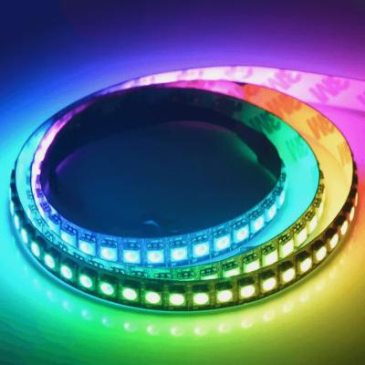 中国 SMD 5050 APA102 DC 5V 144LED / M 43W フルカラー アドレス可能なピクセル RGB 柔軟なLEDライトストライプ 販売のため