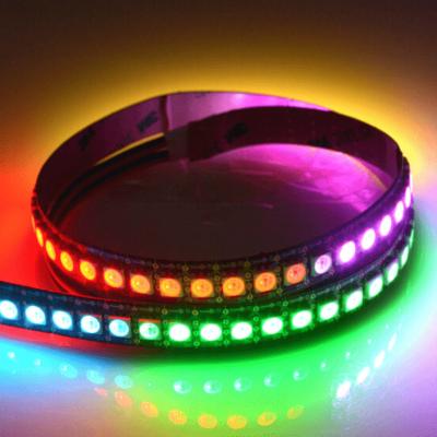 China SMD 5050 HD107S DC 5V 144LED / M 43W Color de sueño Direccionable Digital RGB Flexible LED Light Strips en venta