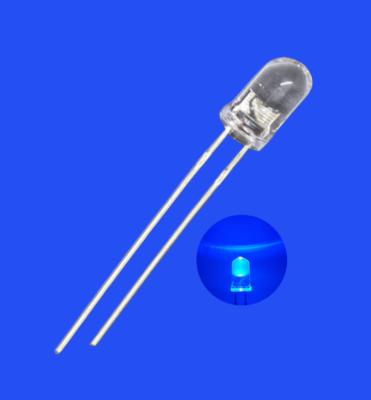 China 5mm 6.8Hz 1/6 Duty Cycle Blauwe kleur 470nm 500mcd Ronde heldere lens Strobe flitsende LED-diode Te koop