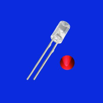 China 4mm LED 620nm - 630nm Rot Farbe 600mcd - 1500mcd Klares Objektiv Flankenlose Konkave Diode zu verkaufen